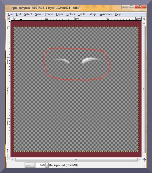 File:GIMP Composed DDS Different eyebrows.jpg